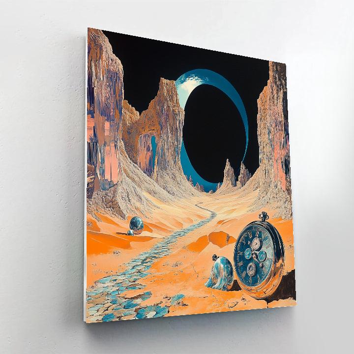 Salvador Dali Inspired Desert Of Time Eclipse DIY paint by numbers