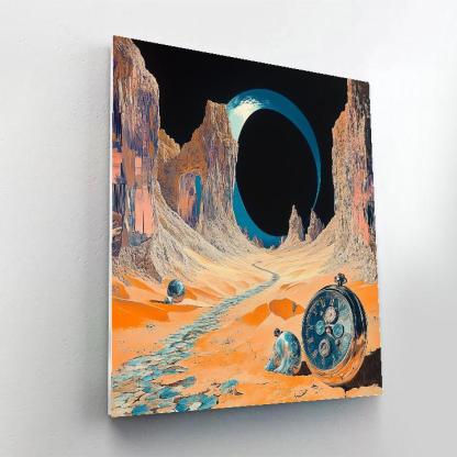 Salvador Dali Inspired Desert Of Time Eclipse DIY paint by numbers