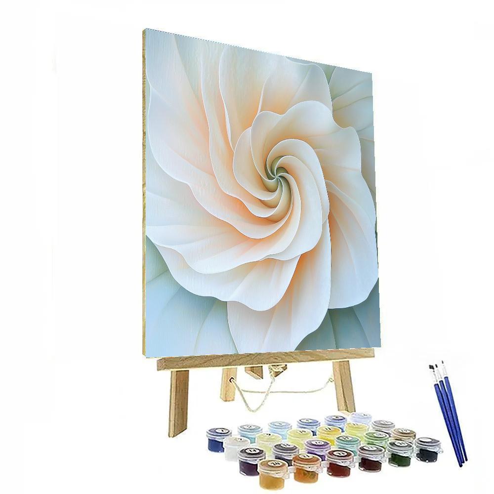 Georgia O’Keeffe Inspired Sunlit Datura Trumpet Spiral Painting by numbers kit