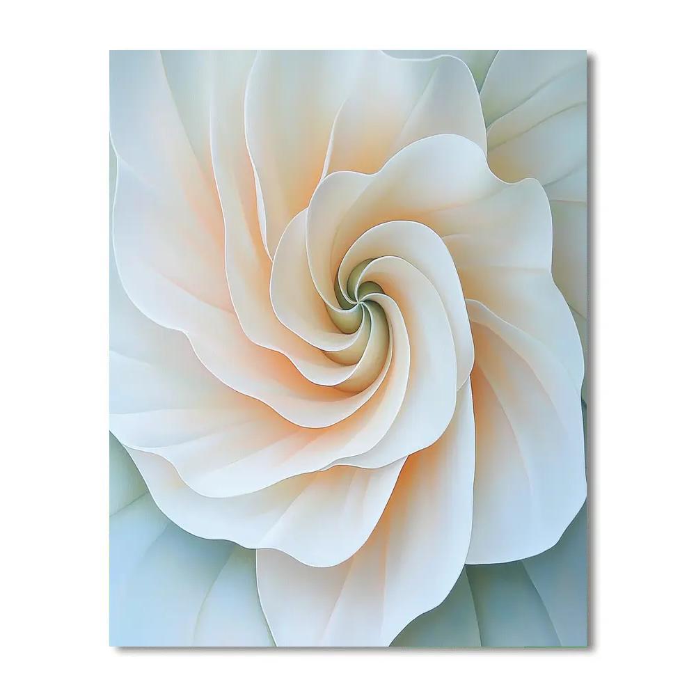 Georgia O’Keeffe Inspired Sunlit Datura Trumpet Spiral Painting by numbers kit