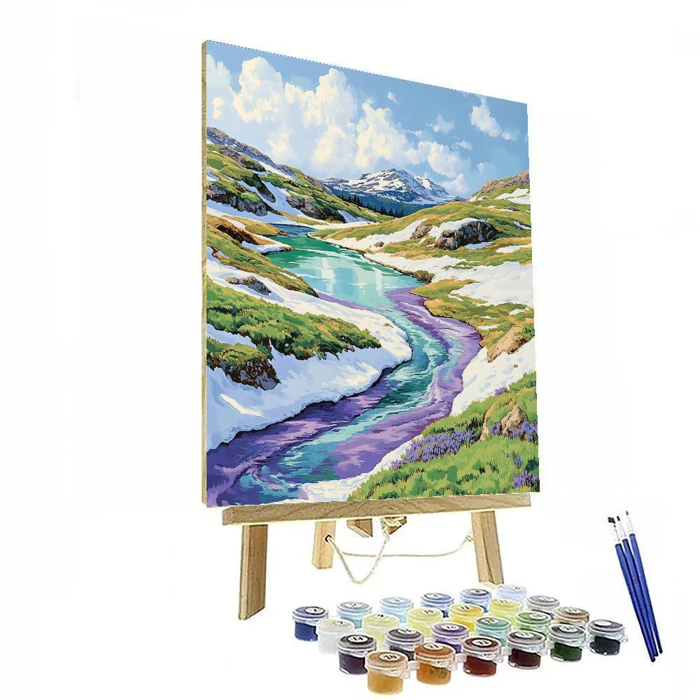 Franklin Carmichael Inspired Spring Thaw On The Canadian Shield paint by number