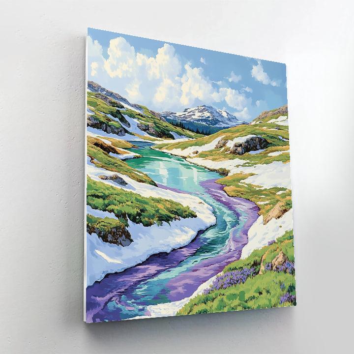 Franklin Carmichael Inspired Spring Thaw On The Canadian Shield paint by number