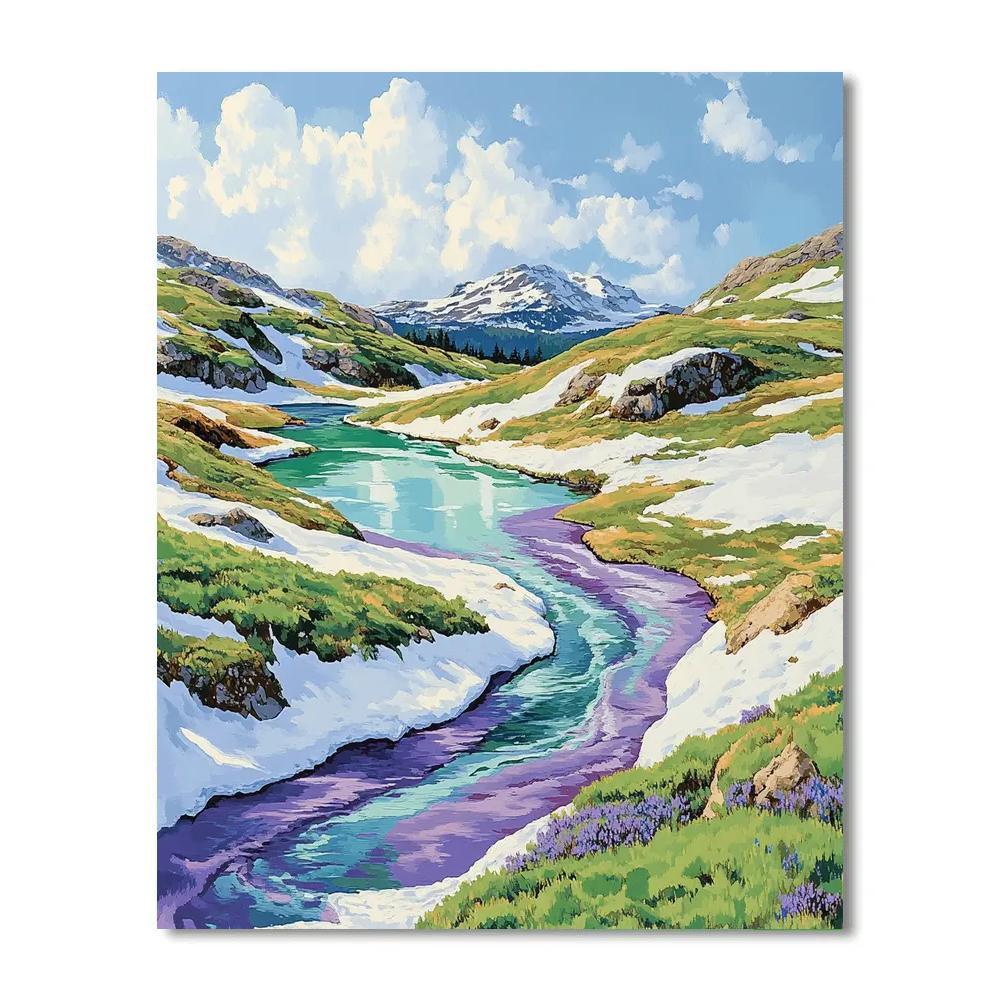 Franklin Carmichael Inspired Spring Thaw On The Canadian Shield paint by number