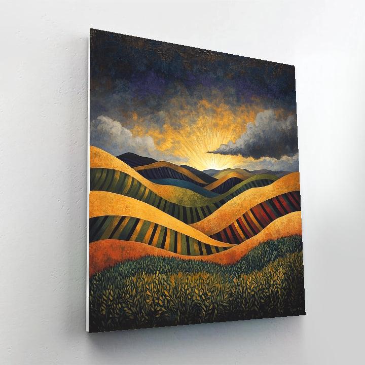 Frederick Varley Inspired Stormlight Over Ochre Highlands Numbered painting kits