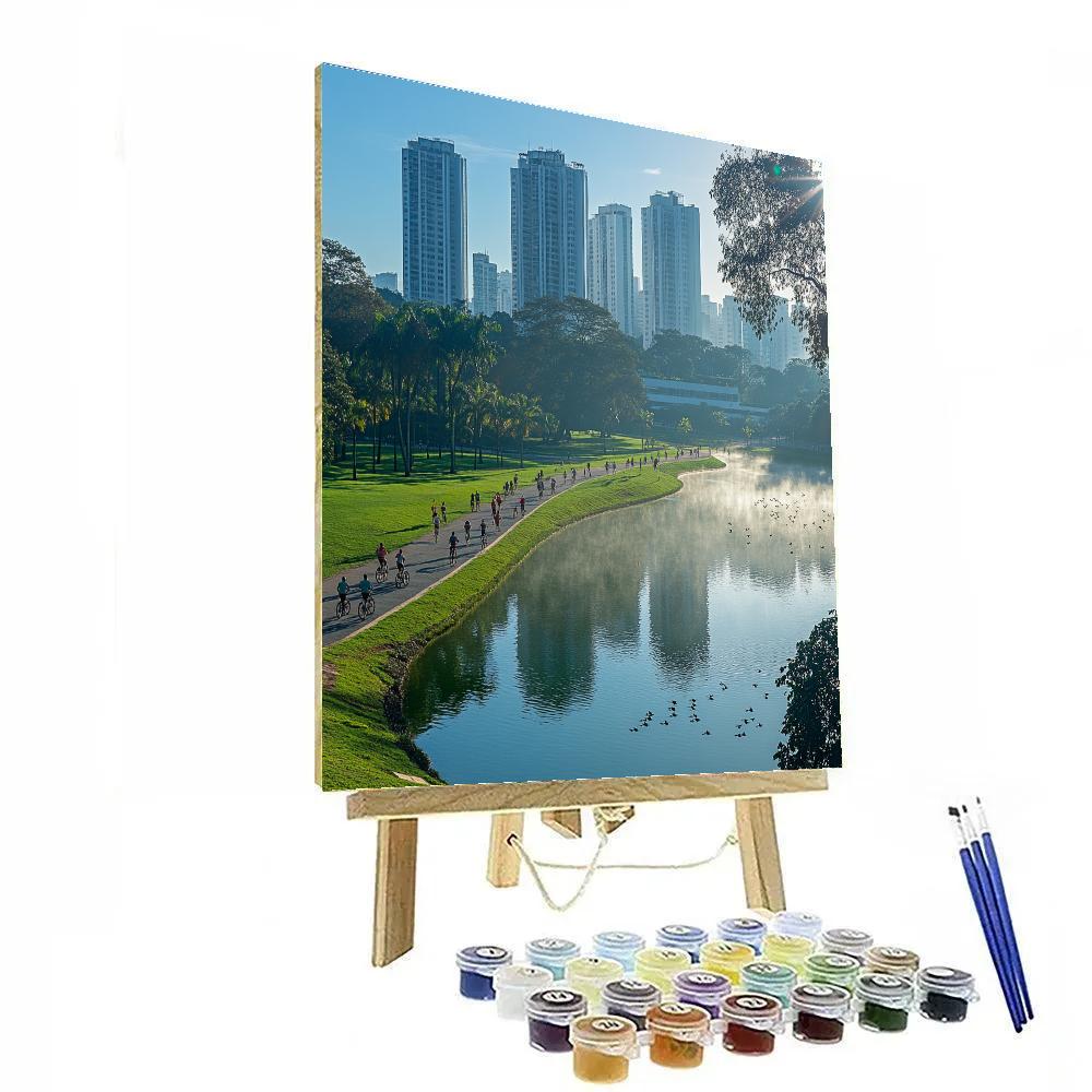 Green Oasis Of Parque Do Ibirapuera Sao Paulo Brazil DIY paint by numbers