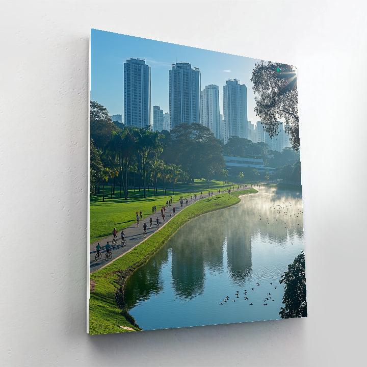 Green Oasis Of Parque Do Ibirapuera Sao Paulo Brazil DIY paint by numbers