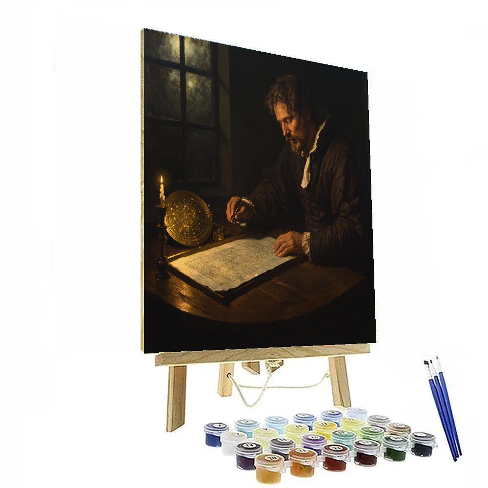 Rembrandt Inspired Candlelit Astronomer Study Numbered painting kits