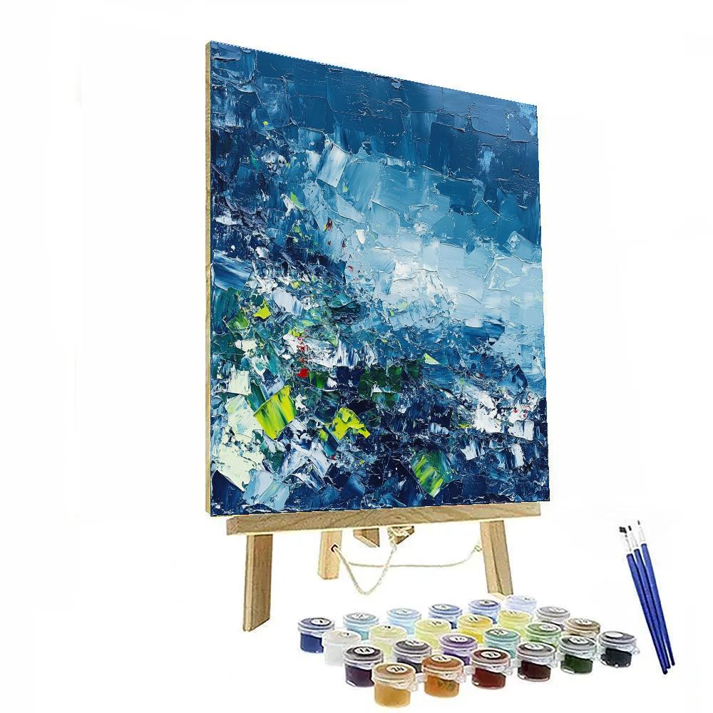 Jean-Paul Riopelle Inspired Auroral Fracture Over Boreal Wetlands Paint by numbers kits