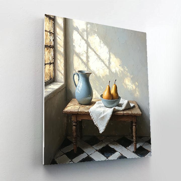 Johannes Vermeer Inspired Prism Of Morning On Delft Tiles Paint by numbers kits