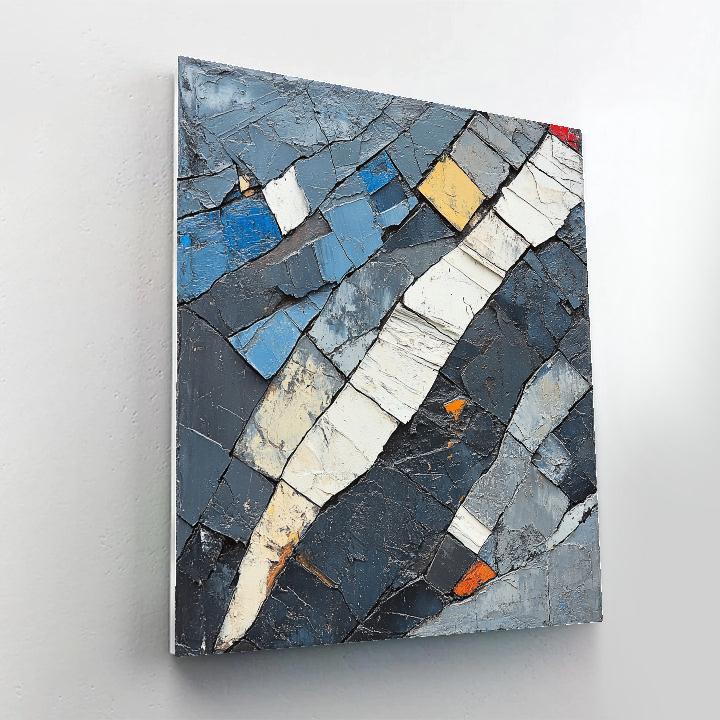 Jean-Paul Riopelle Inspired Basalt Coast Thaw Pattern Paint by numbers art