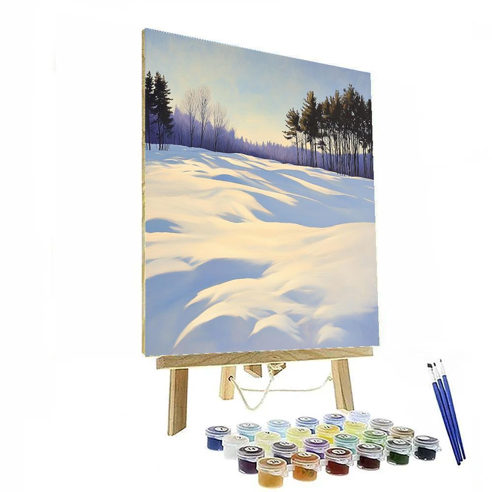 Claude Monet Inspired Sunlit Snowfields With Violet Shadows DIY paint by numbers