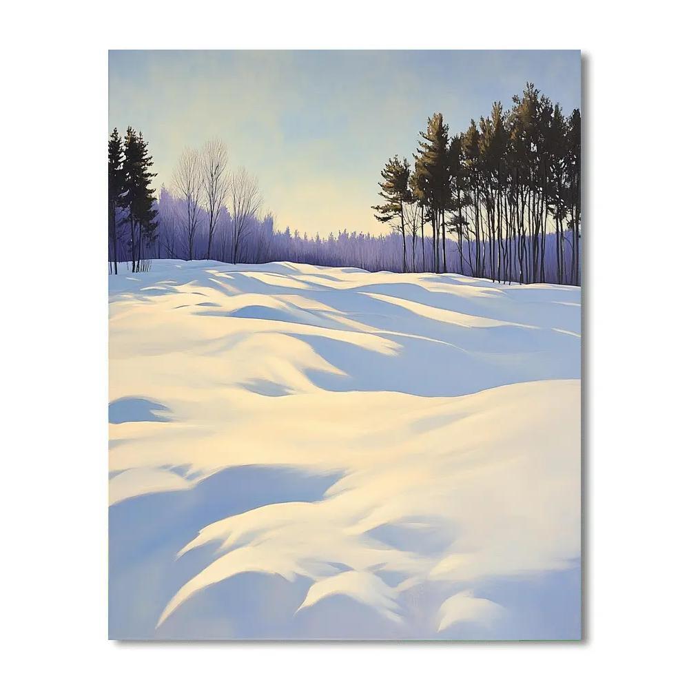 Claude Monet Inspired Sunlit Snowfields With Violet Shadows DIY paint by numbers