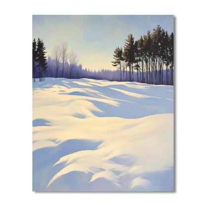 Claude Monet Inspired Sunlit Snowfields With Violet Shadows DIY paint by numbers