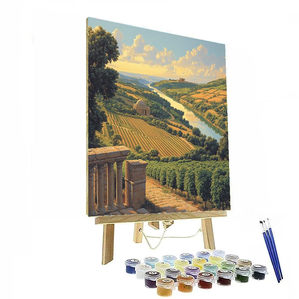 Raphael Inspired Aureate River Valley With Triumphal Arches paint by numbers