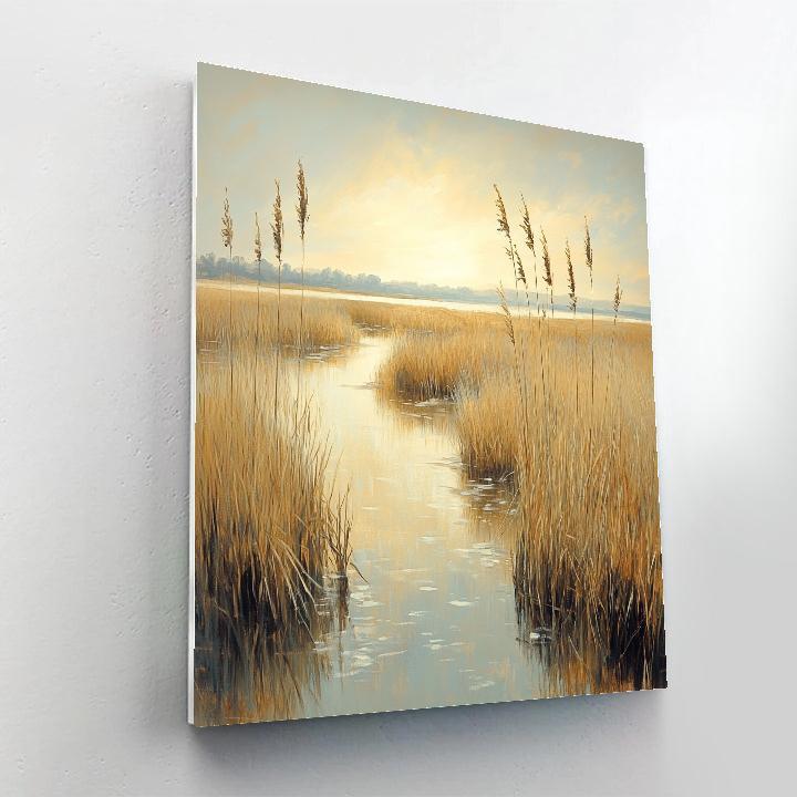 Claude Monet Inspired Golden Marsh At Late Summer Haze Paint by numbers kits