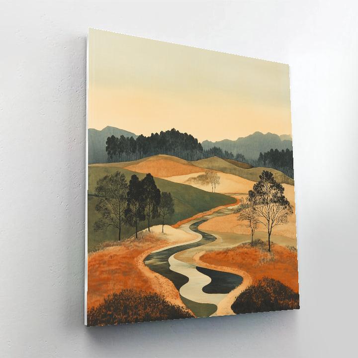 Nandalal Bose Inspired Monsoon Rhythm Over Silent Fields Painting by numbers kit