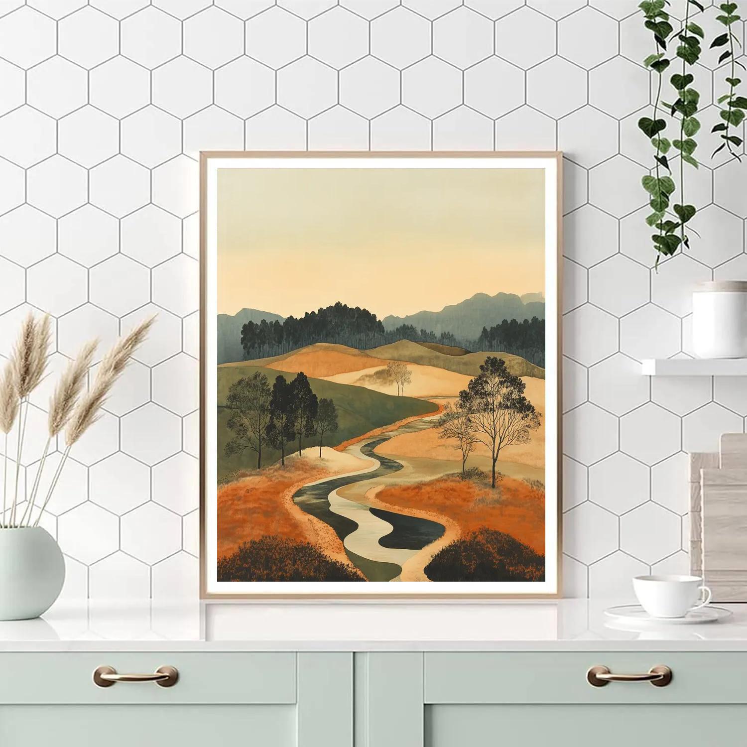 Nandalal Bose Inspired Monsoon Rhythm Over Silent Fields Painting by numbers kit