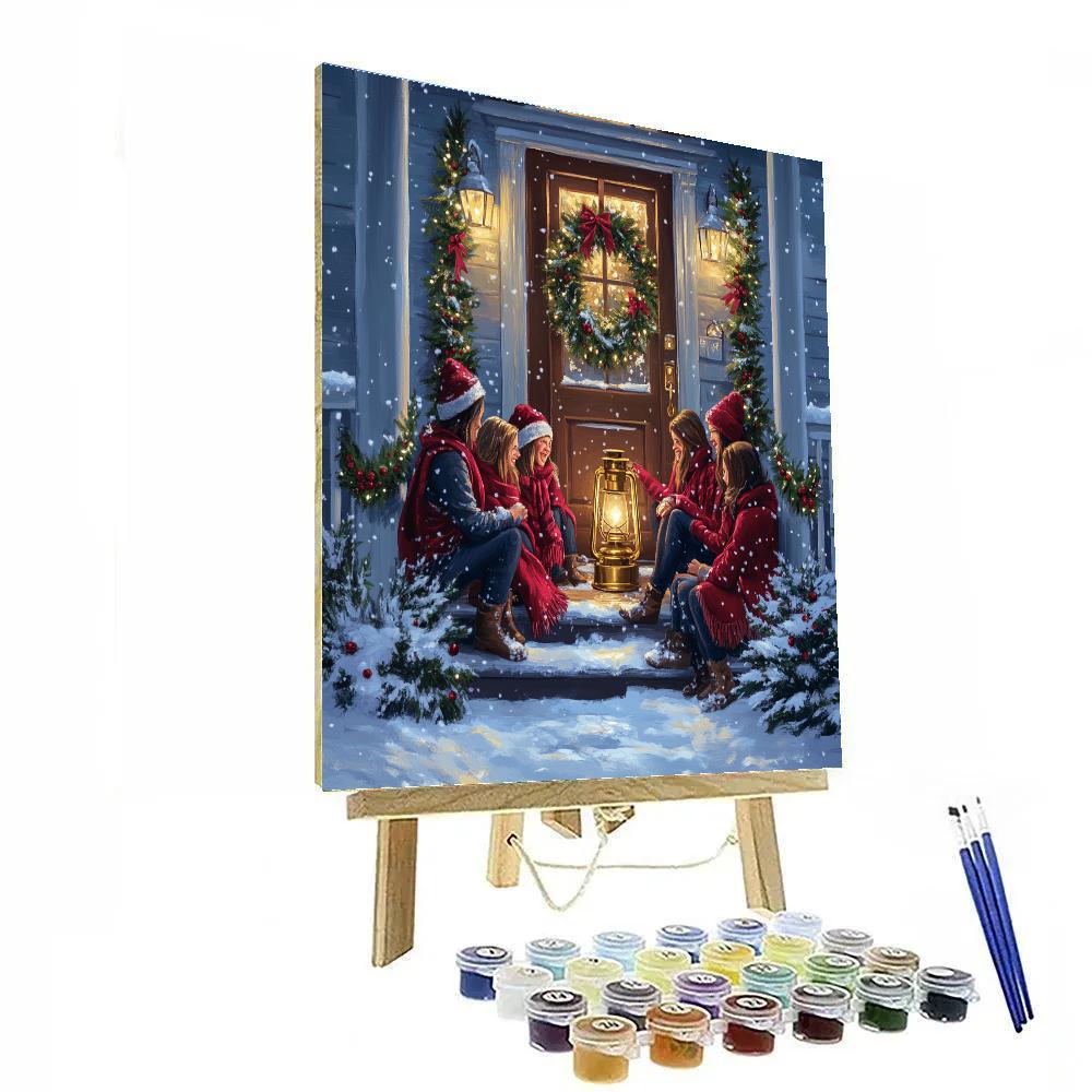 Holly Lantern Reunion paint by numbers