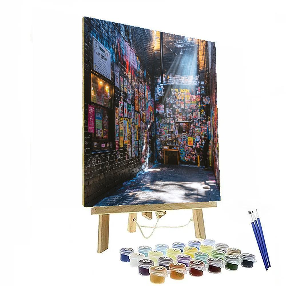 Colorful Street Art At Fitzroy Laneways Melbourne Australia paint by color