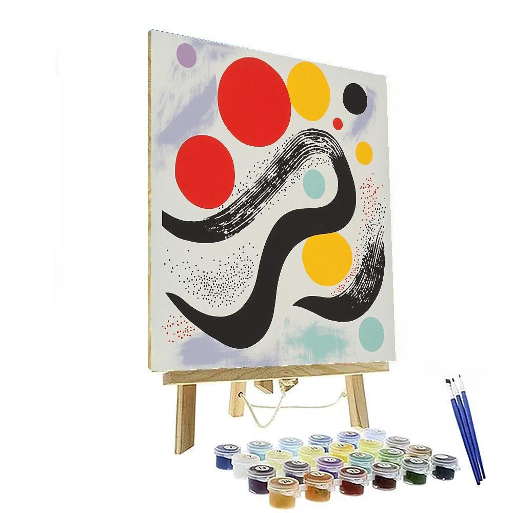 Joan Miró Inspired Dream Logic Nebula Script Painting by numbers kit