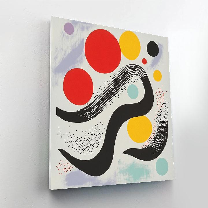 Joan Miró Inspired Dream Logic Nebula Script Painting by numbers kit