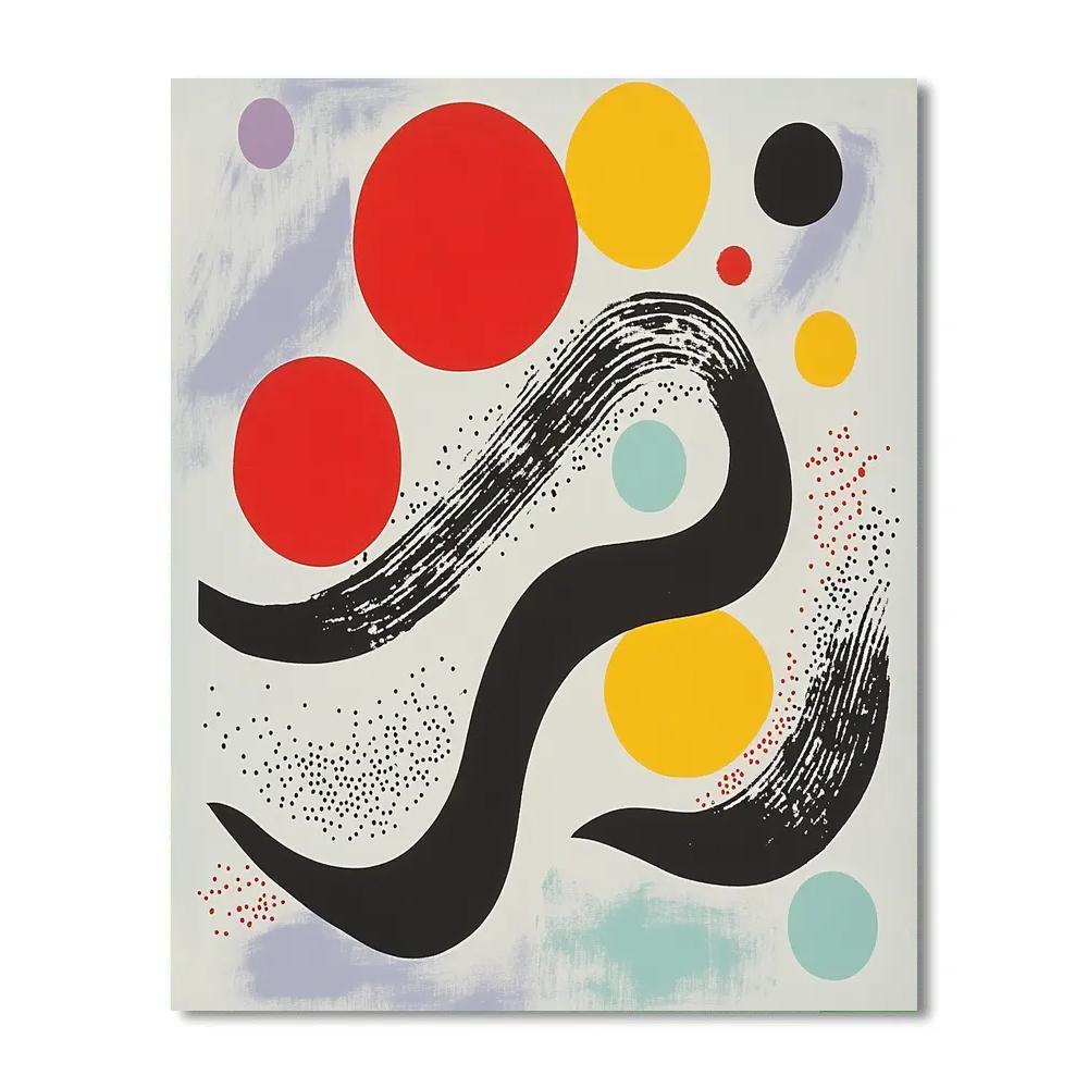 Joan Miró Inspired Dream Logic Nebula Script Painting by numbers kit