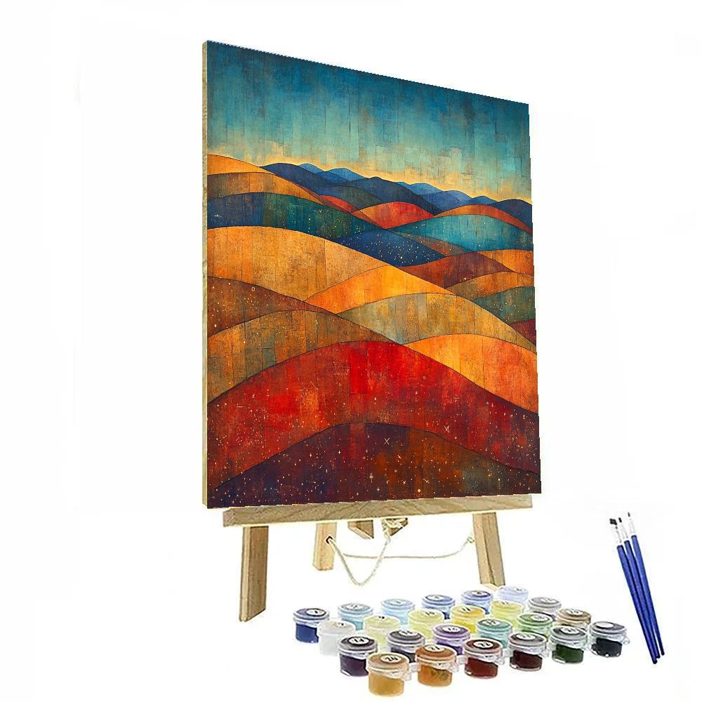 Paul Klee Inspired Chromatic Tectonics painting number kit