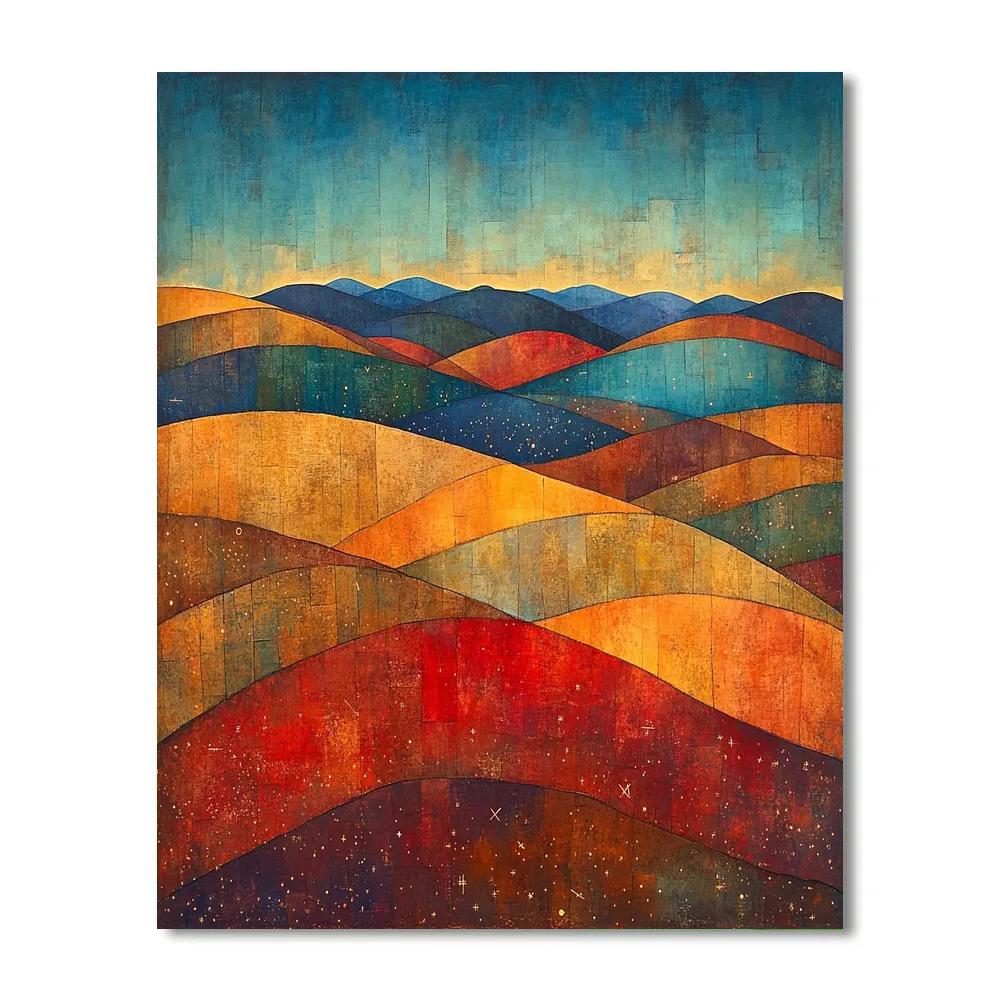 Paul Klee Inspired Chromatic Tectonics painting number kit