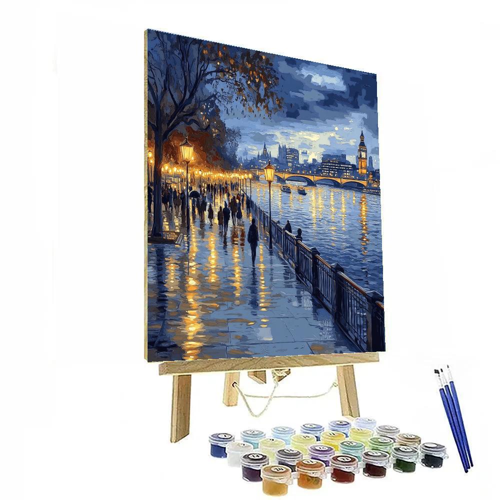 Riverside Promenade At South Bank London United Kingdom Painting by numbers kit