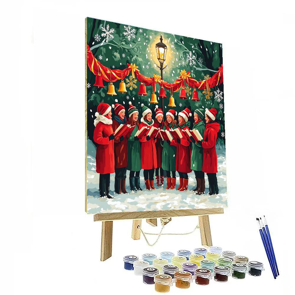 Snowflake Carol Circle paint by color