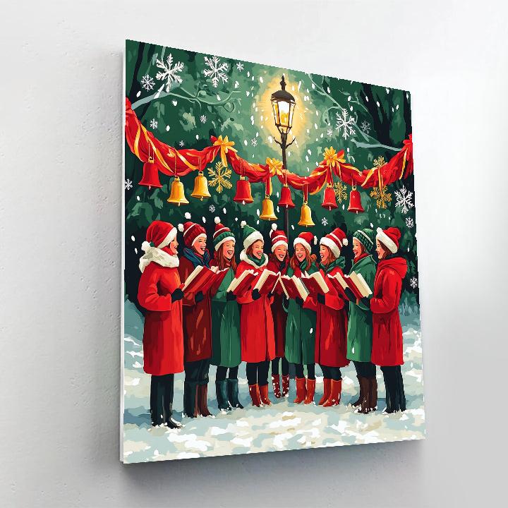 Snowflake Carol Circle paint by color