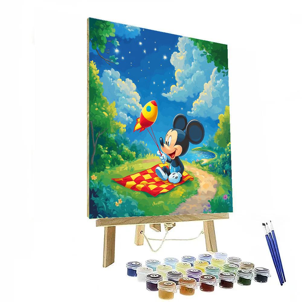 Mickey Mouse Galaxy Kite Picnic Paint by numbers kits