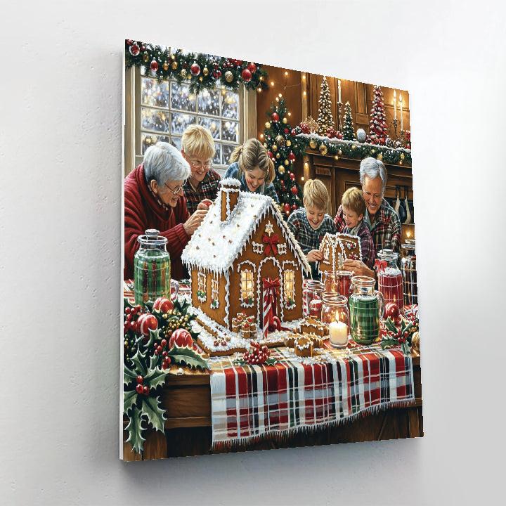 Ornaments And Gingerbread Wishes paint by numbers