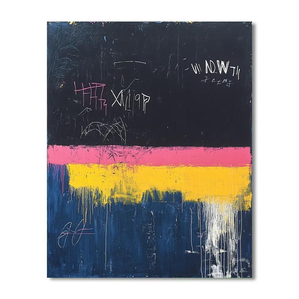 Jean-Michel Basquiat Inspired Quantum Horizon Anthem paint by numbers