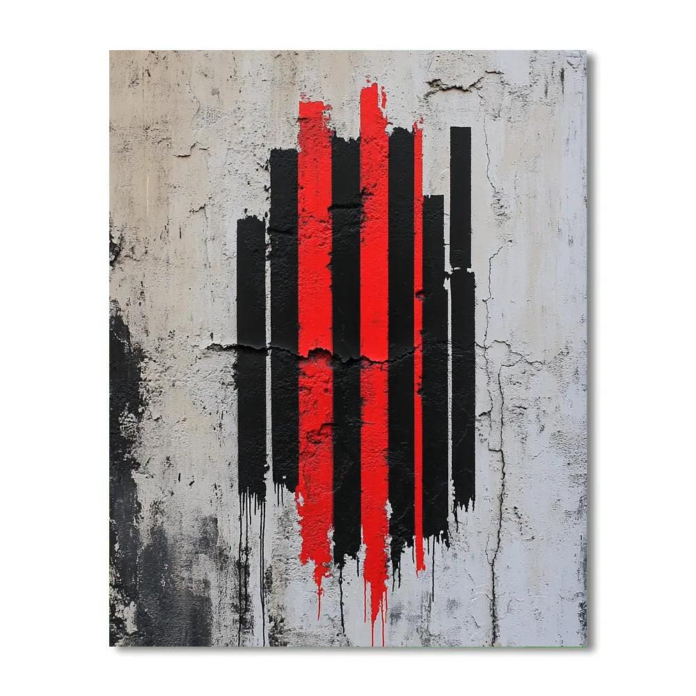 Banksy Inspired Barcode Smog Manifesto Paint by numbers art