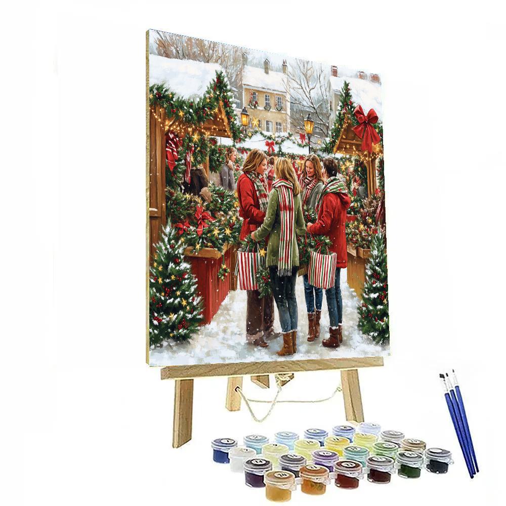 Wreath Market Hand In Hand paint by number