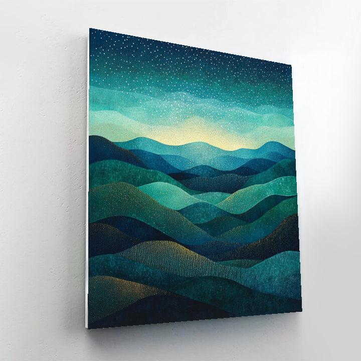 Georges Seurat Inspired Aurora Interference Field paint by number