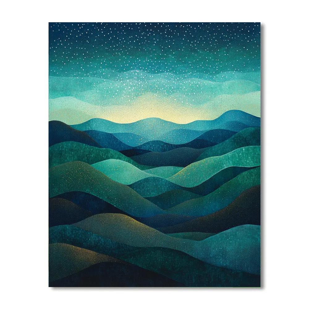 Georges Seurat Inspired Aurora Interference Field paint by number