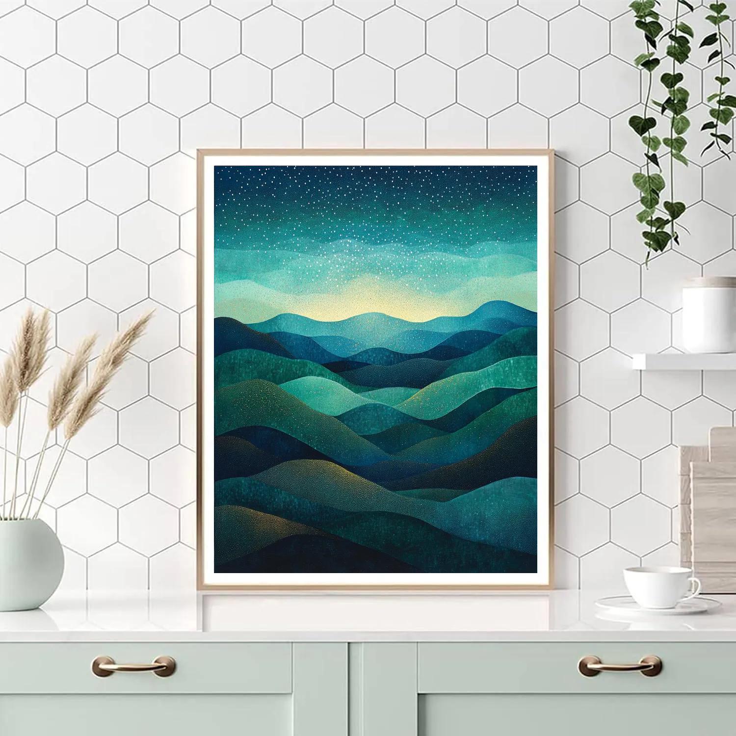 Georges Seurat Inspired Aurora Interference Field paint by number