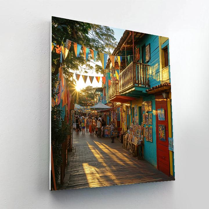 Golden Hour At La Boca Caminito Buenos Aires Argentina Number painting