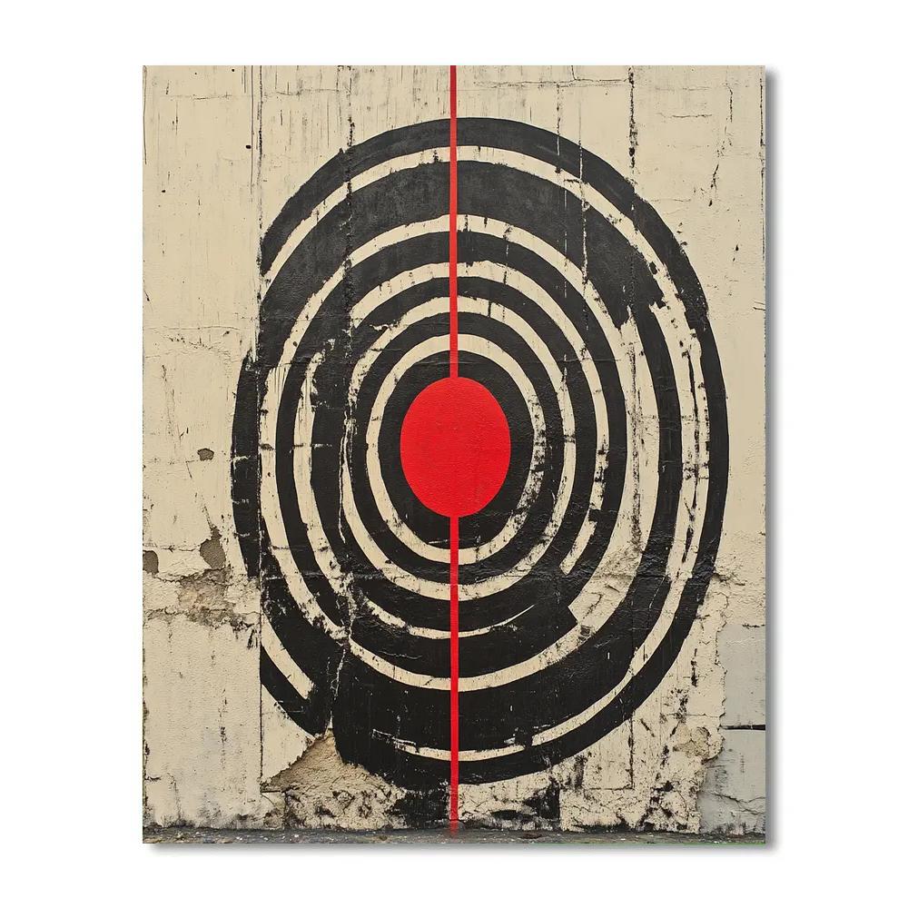 Banksy Inspired Orbital Ceasefire Diagram paint by color