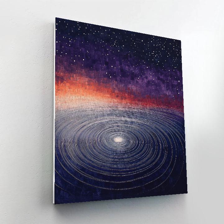 Georges Seurat Inspired Nebular Time Ripple DIY paint by numbers