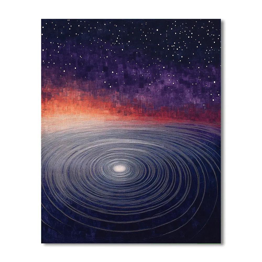 Georges Seurat Inspired Nebular Time Ripple DIY paint by numbers