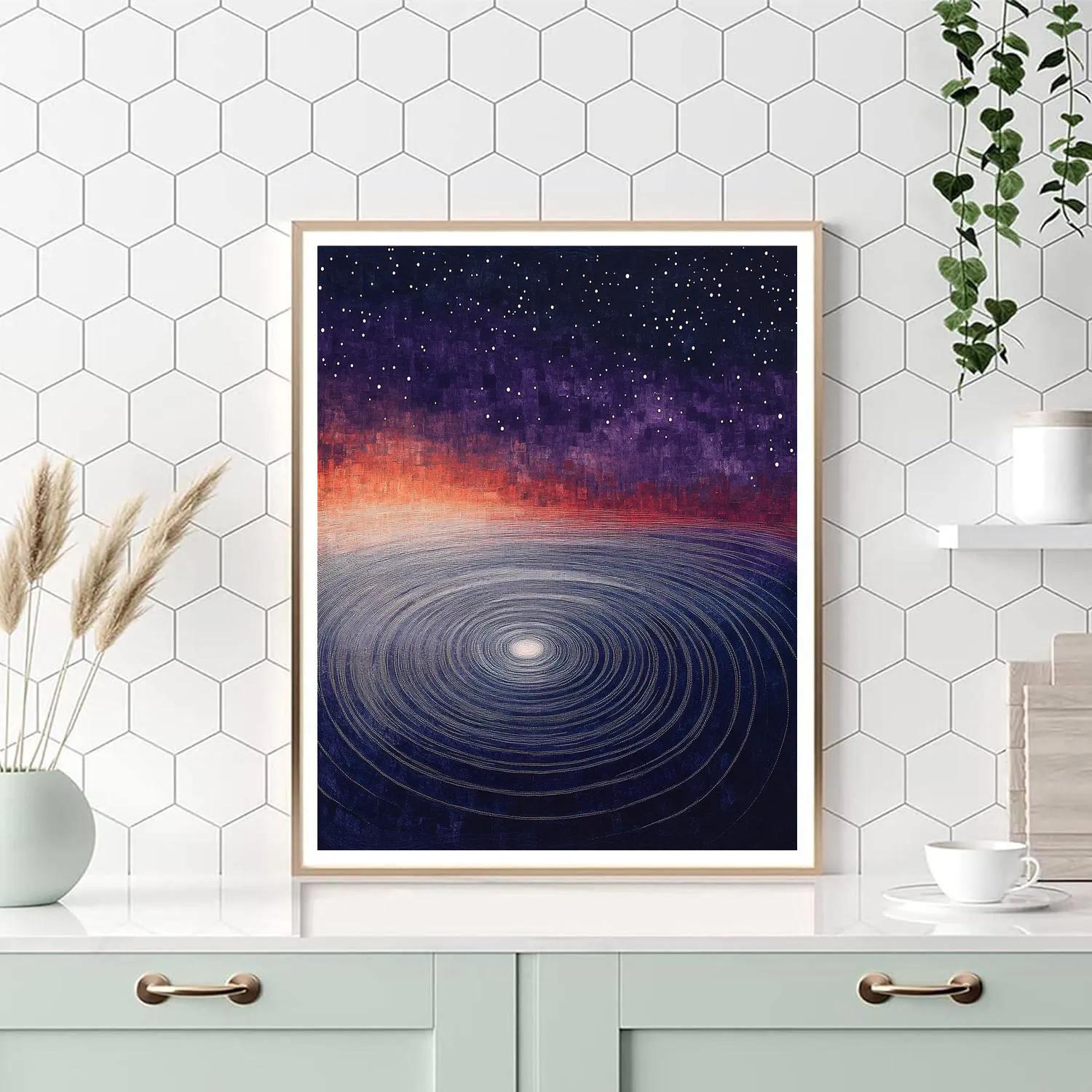 Georges Seurat Inspired Nebular Time Ripple DIY paint by numbers