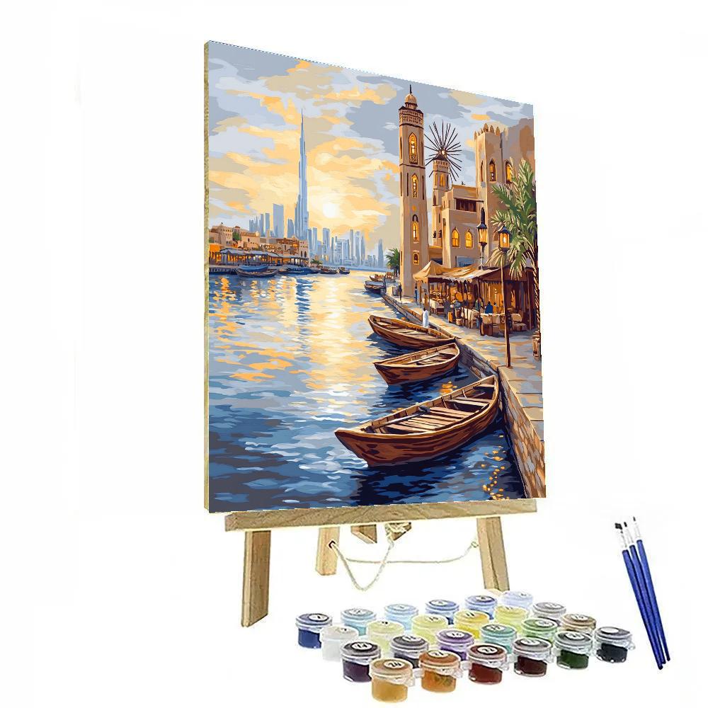 Desert City Geometry At Al Seef Waterfront Dubai United Arab Emirates paint by numbers