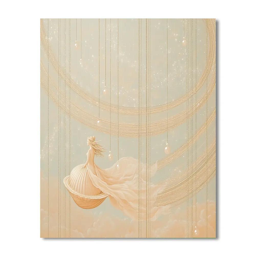 Sandro Botticelli Inspired Myth Of Venus On Saturn Rings painting number kit