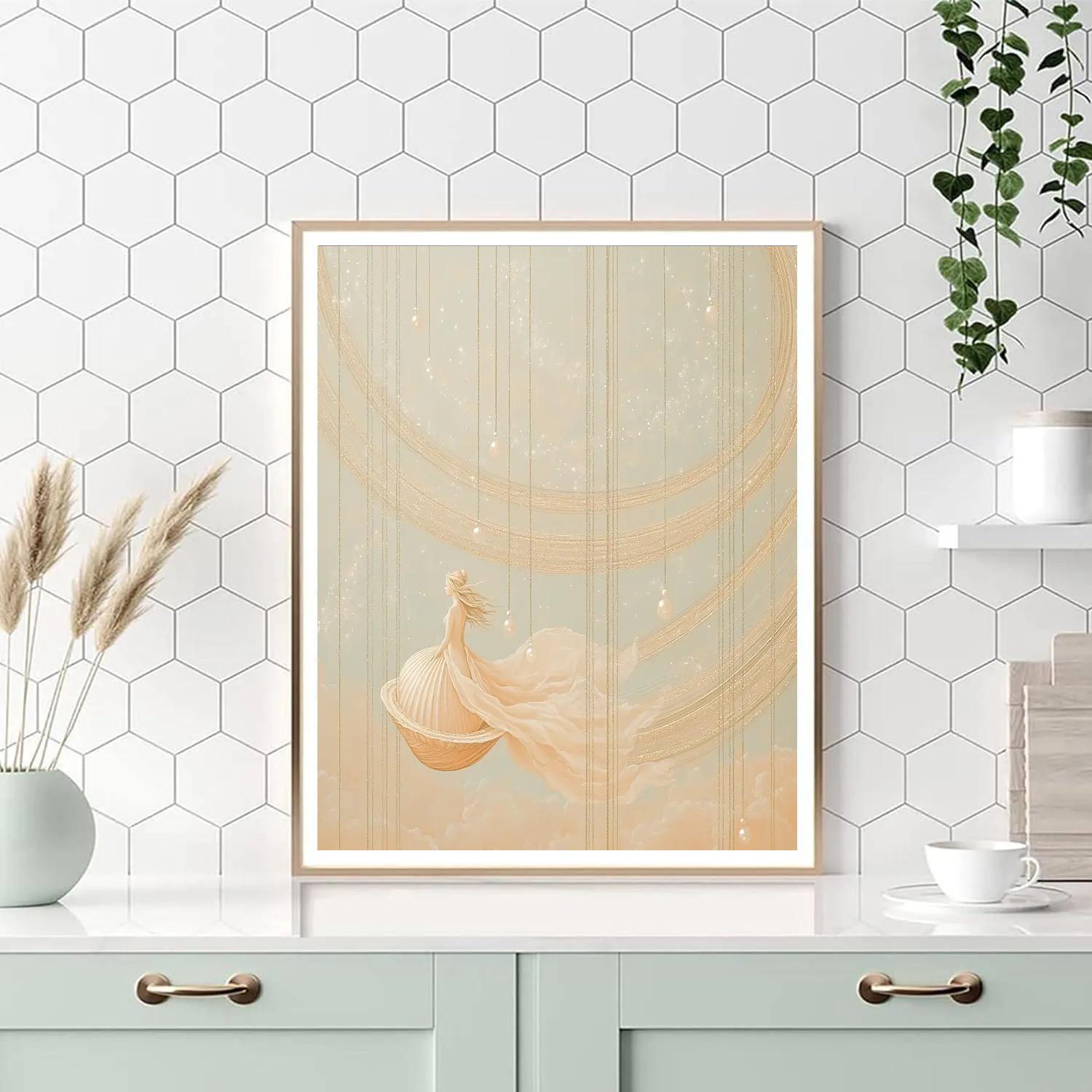 Sandro Botticelli Inspired Myth Of Venus On Saturn Rings painting number kit