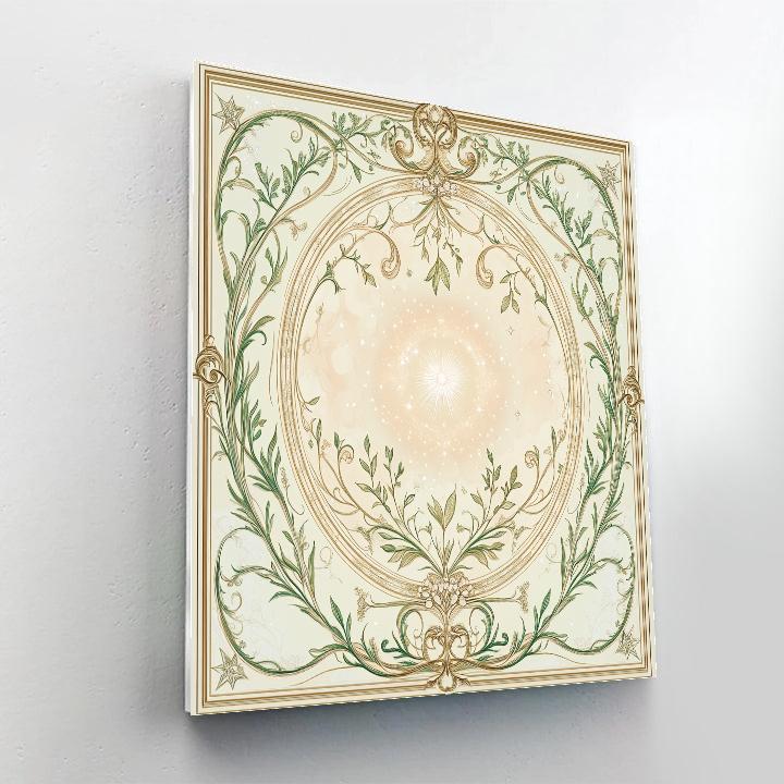 Alphonse Mucha Inspired Celestial Herbarium Symphony Number painting