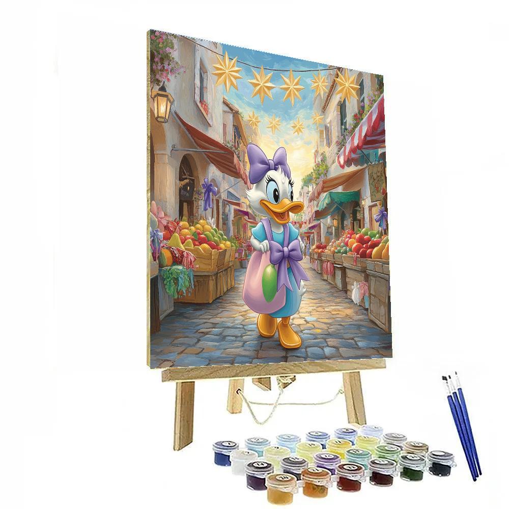 Daisy Duck Star Parade Shopping Day paint by numbers