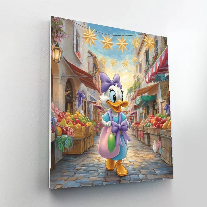 Daisy Duck Star Parade Shopping Day paint by numbers